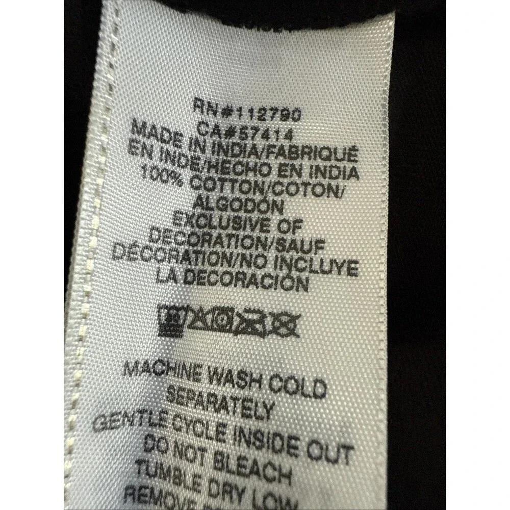 True Religion Jeans‎ T shirt Mens M Black Embroidered Logo Preppy